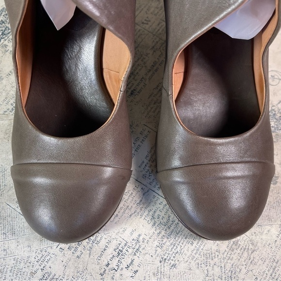 PEPE MONJO ARGILA Brown Leather Ankle Strap Heel Shoes - Picture 4 of 12